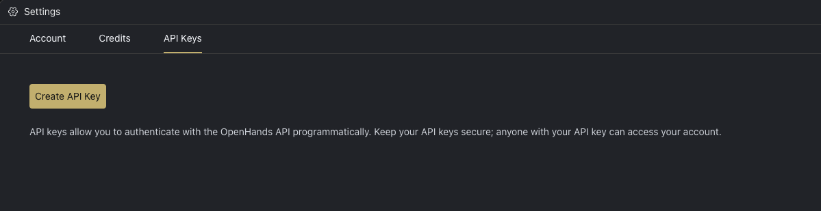 API Key Generation